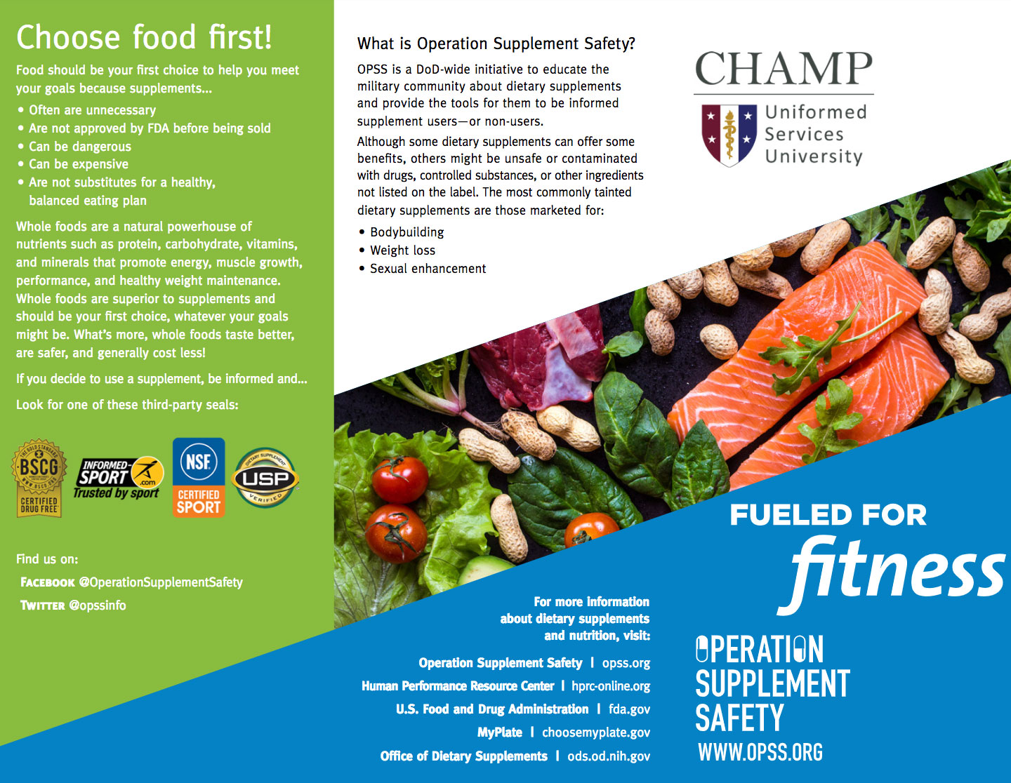OPSS: Fueled for Fitness brochure