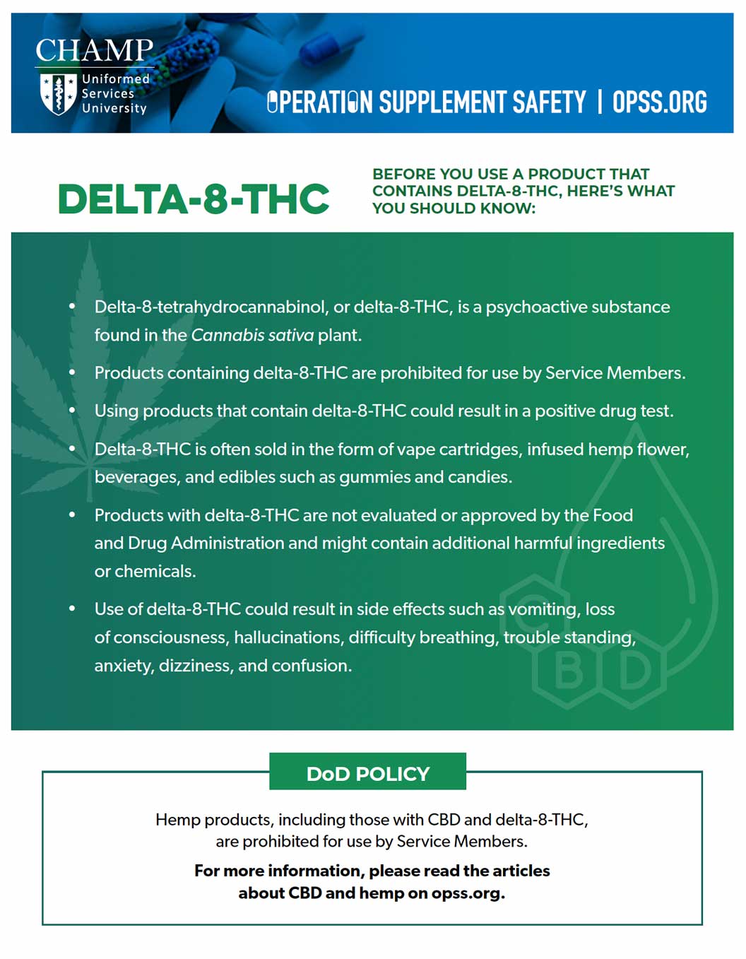 Download 508-compliant PDF for more information on Delta-8 THC