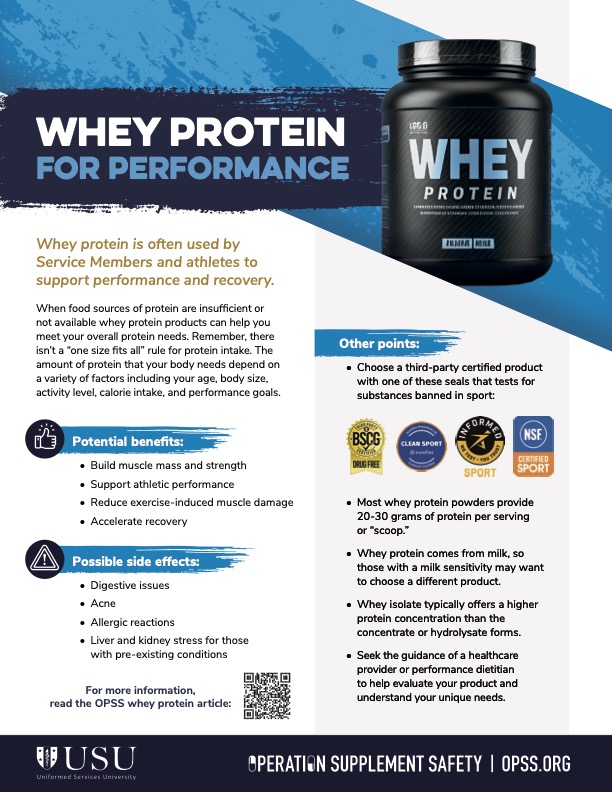 Whey Protein for Performance Handout