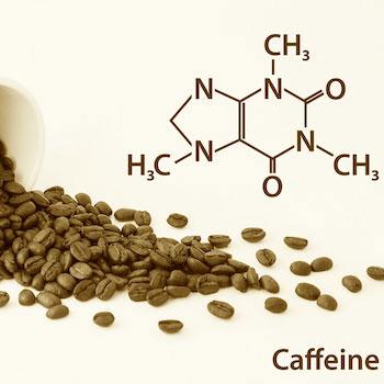 Caffeine and coffee beans